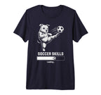 Soccer Pug Skills Loading Dog Score T-Shirt - Custom Art Print Unisex