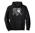 Heartbeat Soccer Player Goal Team Sports Hoodie - Novelty Apparel Unisex