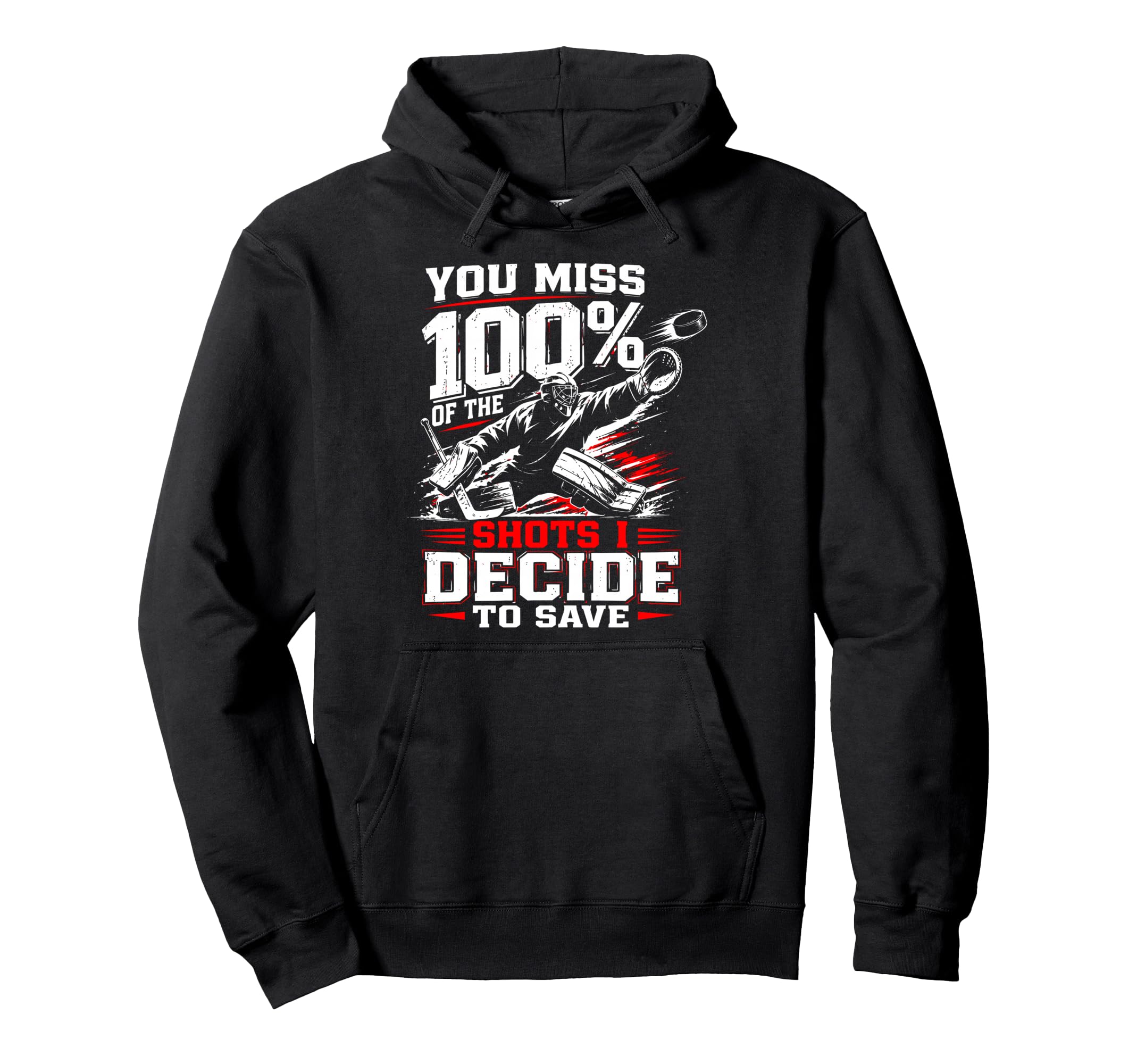 Ice Hockey Goalkeeper Save Goalie Hoodie - Streetwear Style Men Women