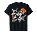 Basketball Player Game Day Checkered T-Shirt - Minimalist Print for Adults