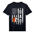 Mens Basketball Soccer Dad Us Flag T-Shirt - Unique Graphic for Adults