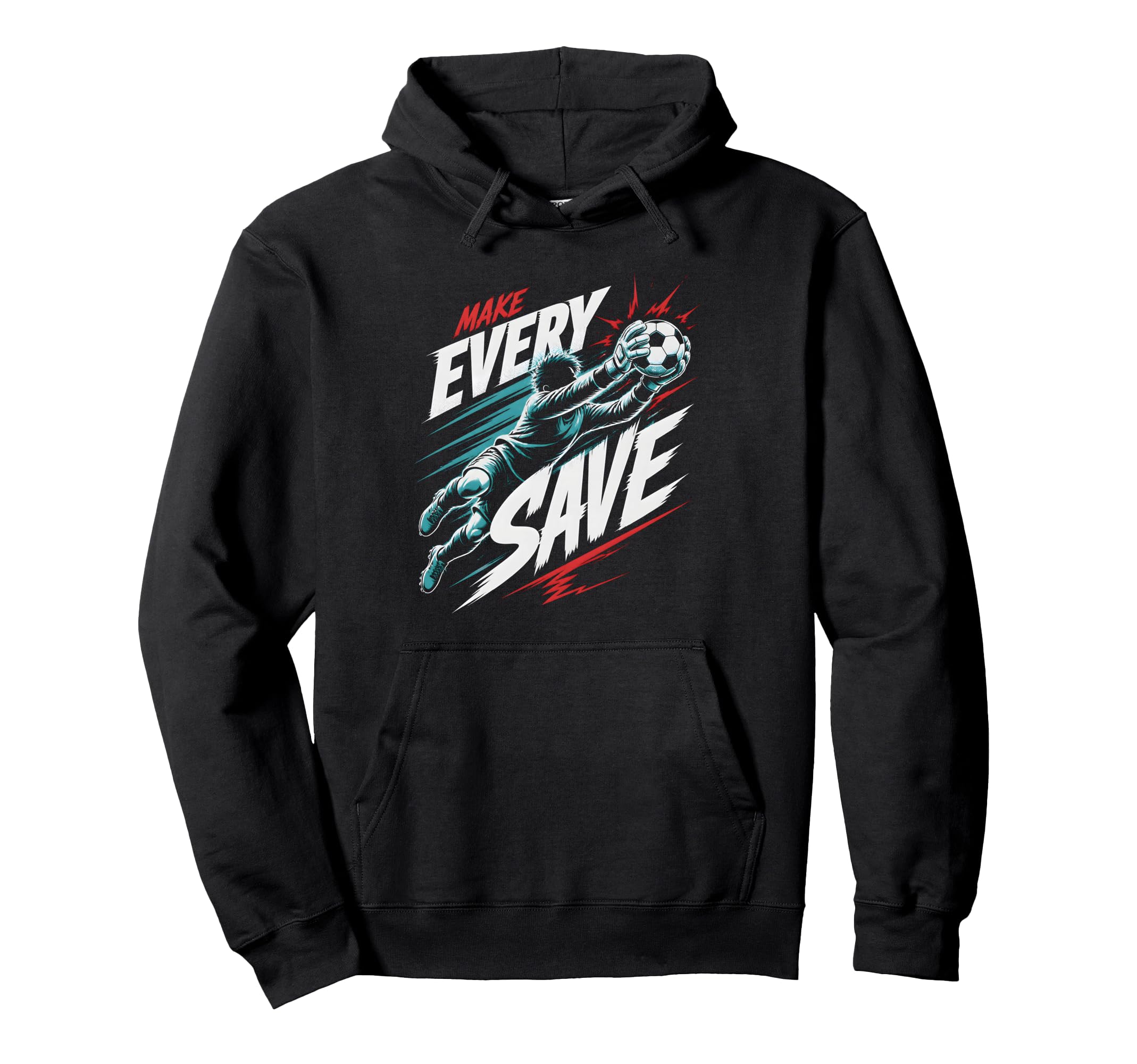 Goalkeeper Diving Save Action Soccer Hoodie - Streetwear Style for Adults
