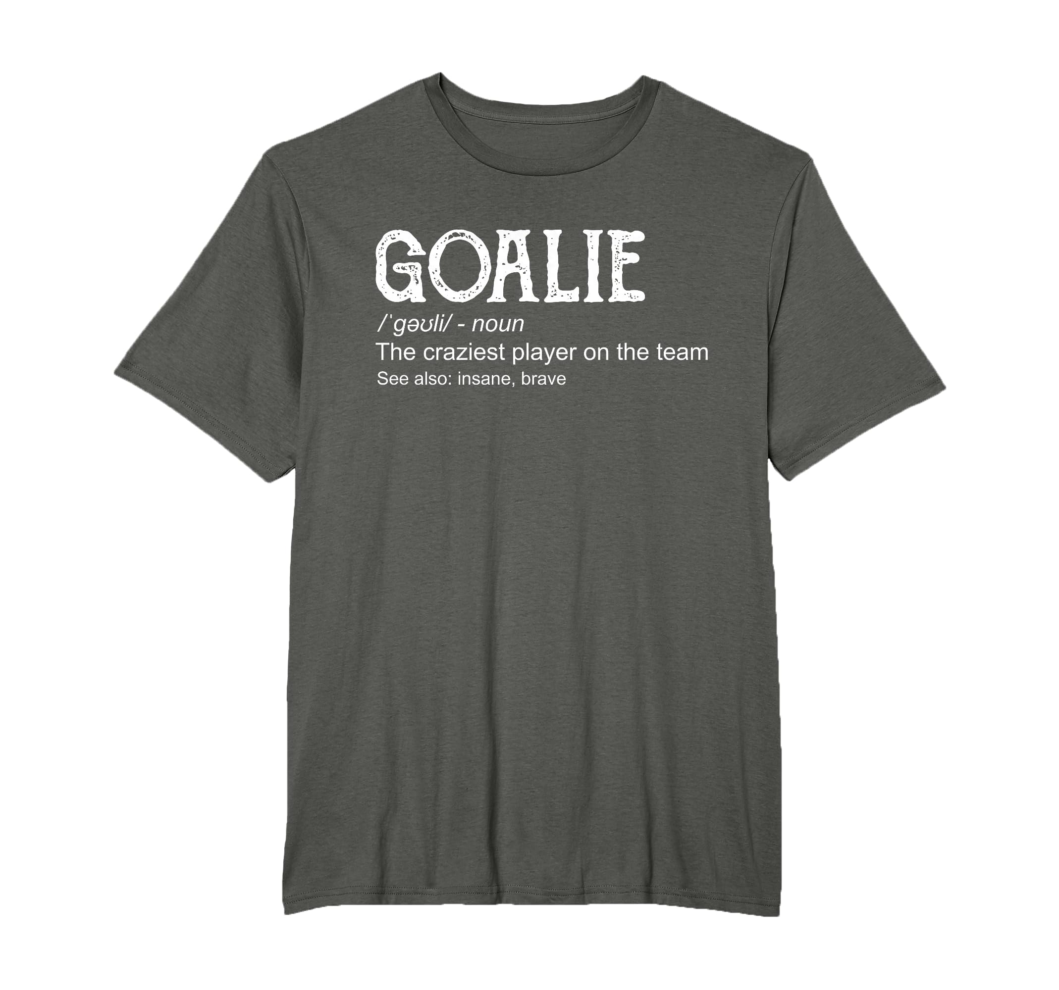 Goalie Gear Goalkeeper Definition T-Shirt - Minimalist Print for Adults