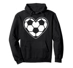 Soccer Heart Soccer Silhouette Soccer Hoodie - Unique Graphic Men Women