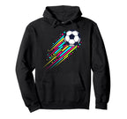 Soccer Ball Streak Sports Football Hoodie - Custom Art Print Men Women