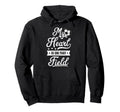 My Heart Is That Field Gift Womens Mom Hoodie - Trendy Graphic Men Women