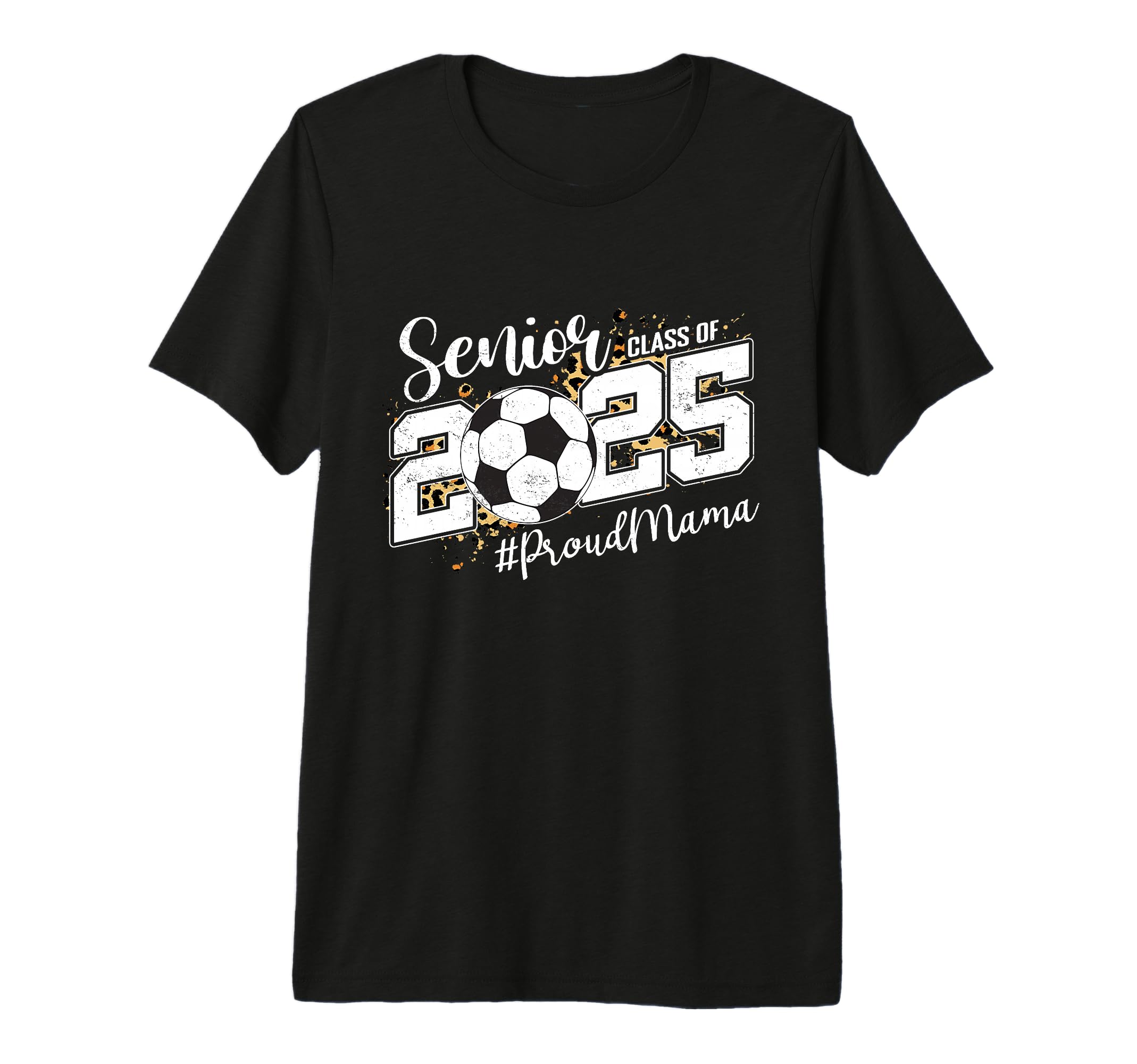 Proud Mama 2025 Senior Soccer Ball T-Shirt - Custom Art Print for Adults