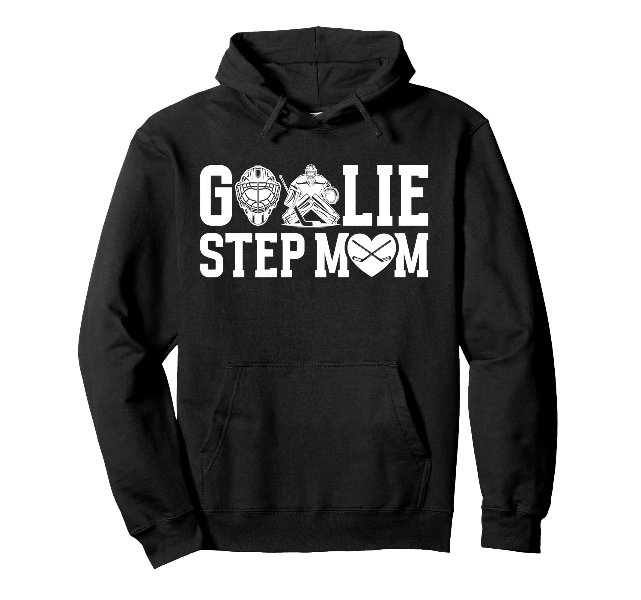 Ice Hockey Goalie Step Mom Hockey Hoodie - Aesthetic Graphic for Adults