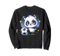 Panda Playing Soccer Kicking Ball Sweatshirt - Graphic Print for Adults