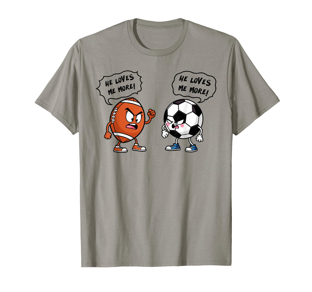 Football Soccer Funny He Loves Me T-Shirt - Custom Art Print for Adults