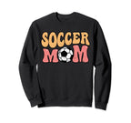 Soccer Mom Funny Groovy Soccer Mom Sweatshirt - Unique Graphic Unisex