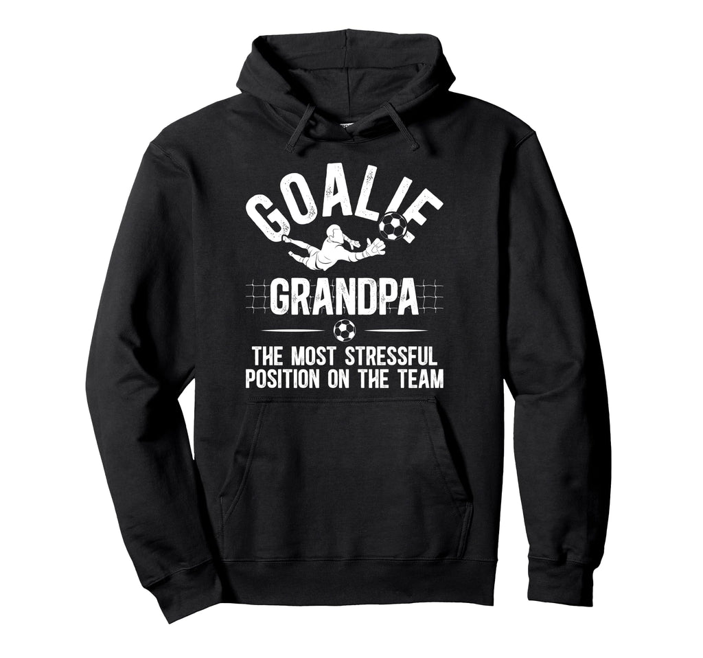 Funny Soccer Goalie Grandpa Soccer Hoodie - Minimalist Print Men Women