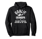 Funny Soccer Goalie Grandpa Soccer Hoodie - Minimalist Print Men Women