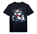Pomsky Playing Soccer Pomsky T-Shirt - Minimalist Print Men Women