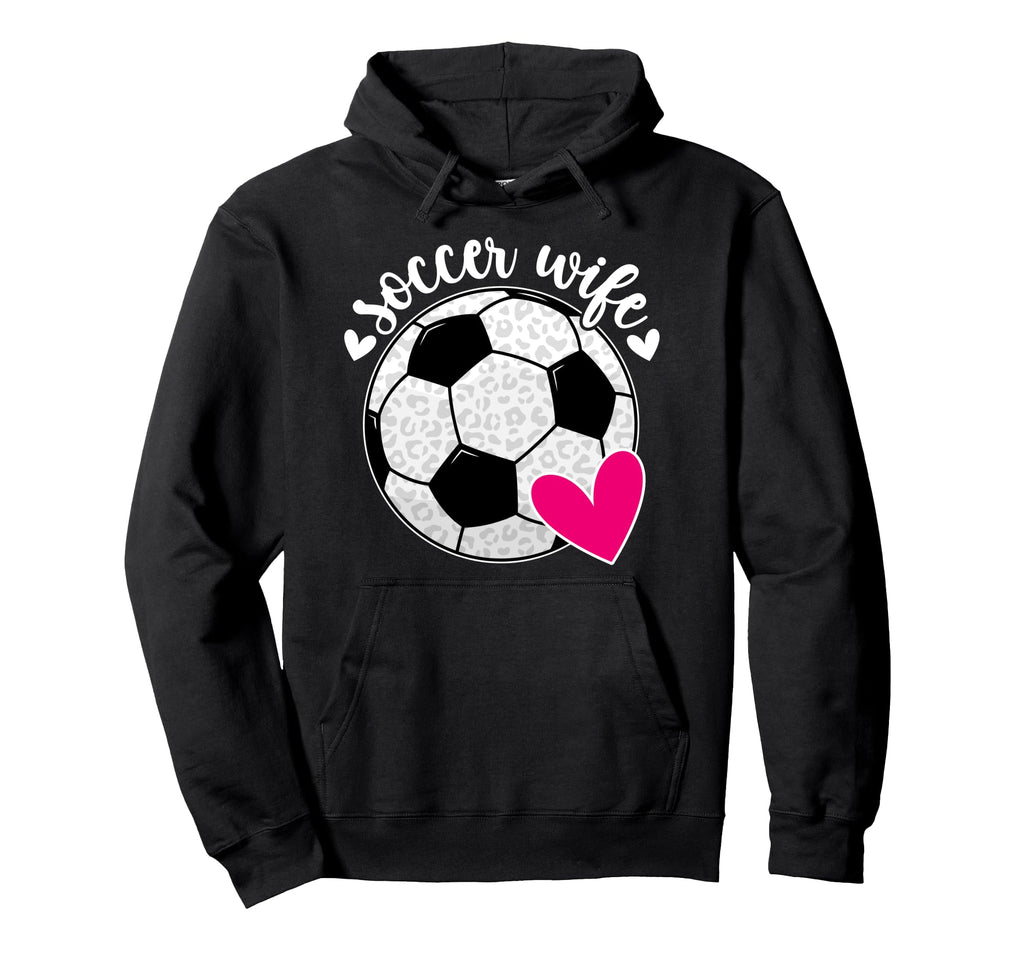 Soccer Wife Soccer Player Heart Hoodie - Casual Everyday Wear Unisex