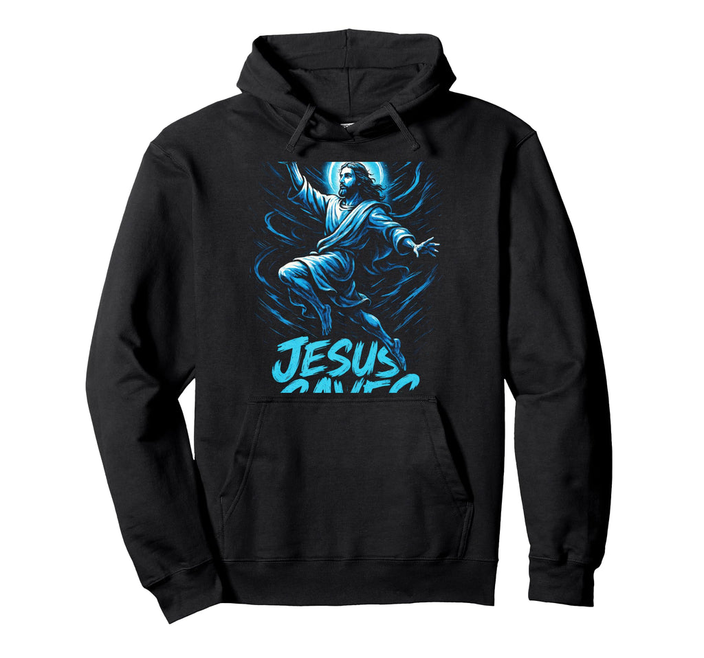 Jesus Saves Soccer Christian Goalkeeper Hoodie - Aesthetic Graphic Unisex