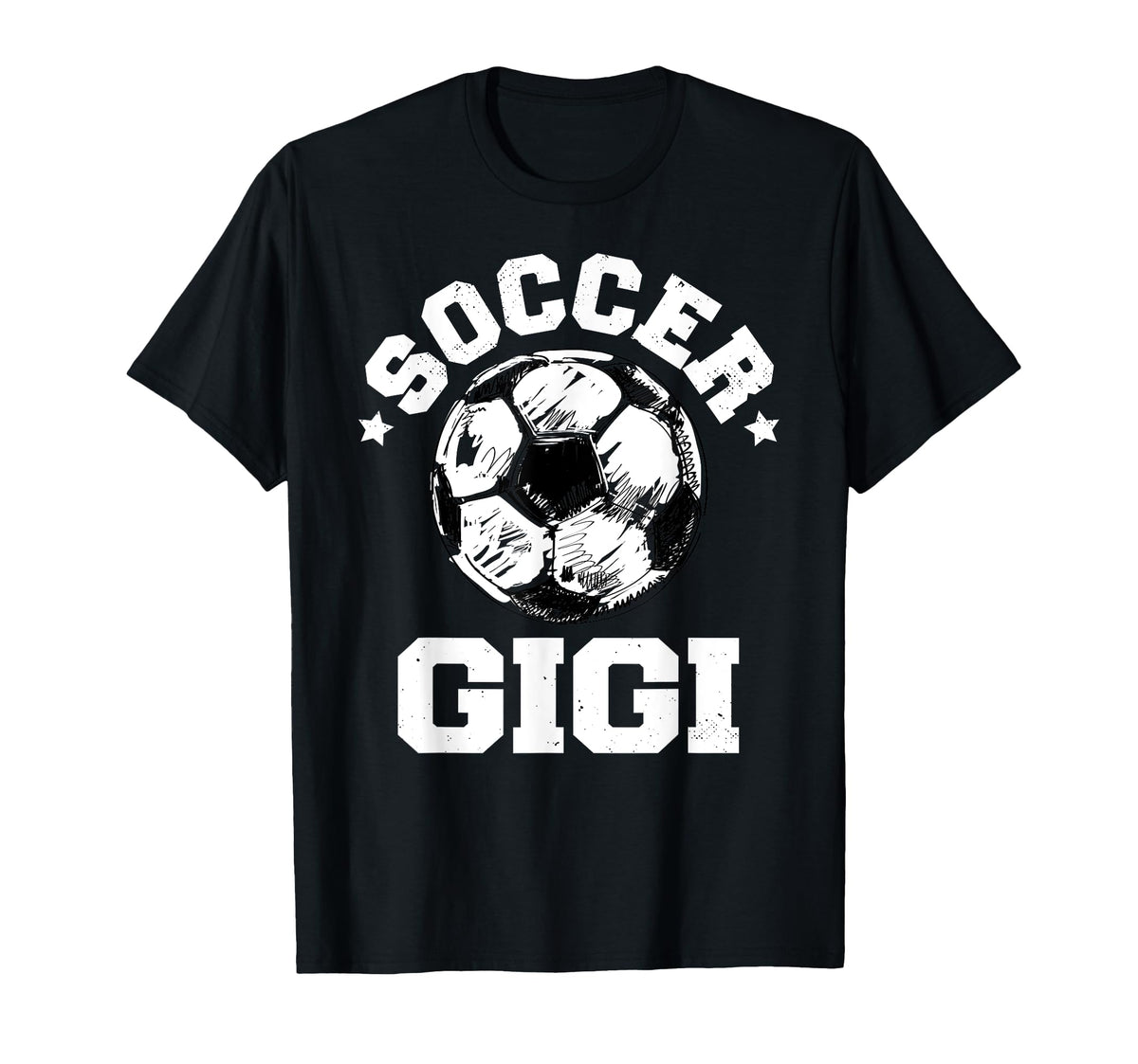 Soccer Gigi Soccer Ball Distressed Funny T-Shirt - Custom Art Print Unisex