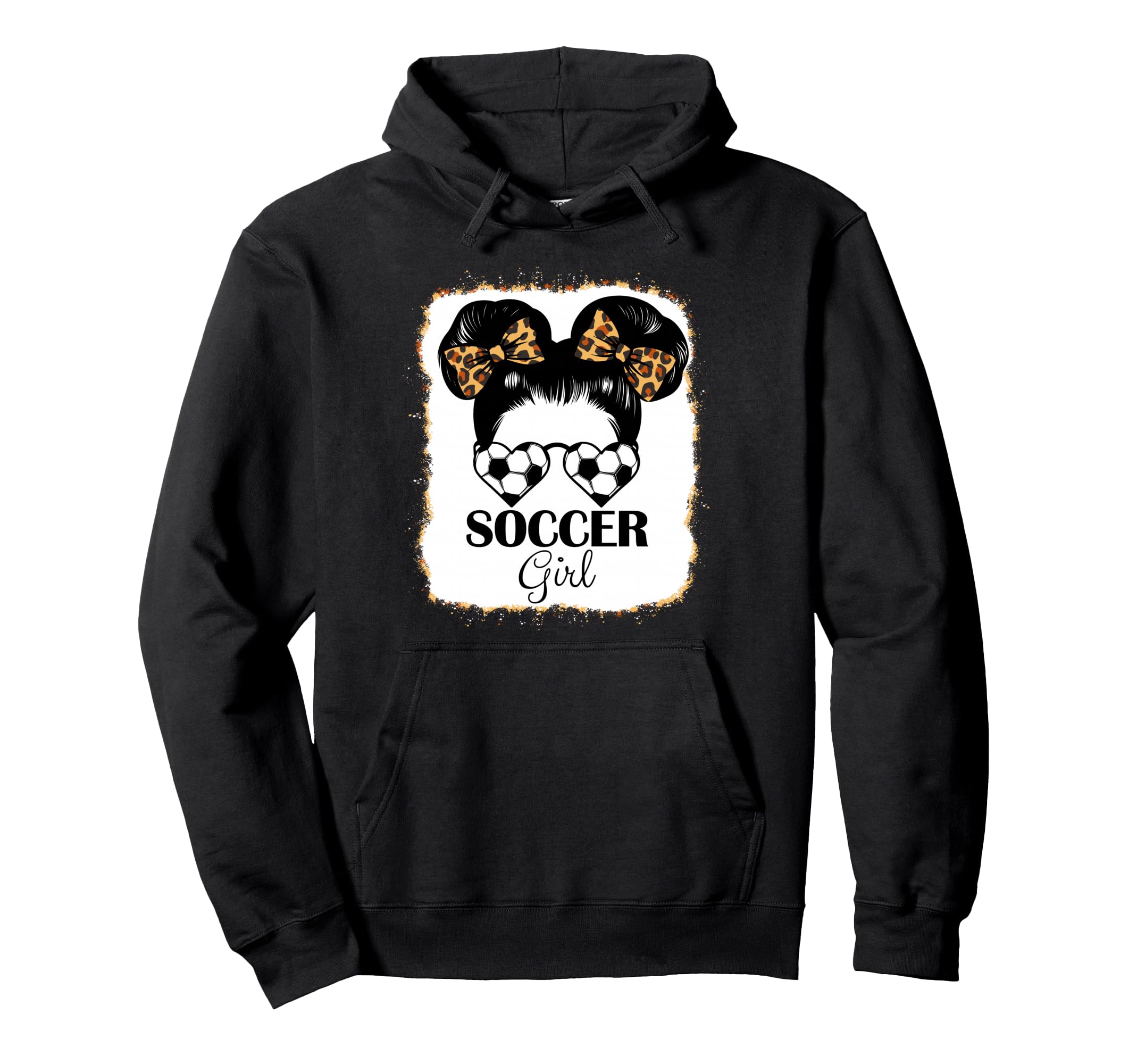 Soccer Bleached Leopard Soccer Lover Hoodie - Aesthetic Graphic Men Women