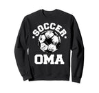 Soccer Oma Soccer Ball Distressed Sweatshirt - Unique Graphic for Adults