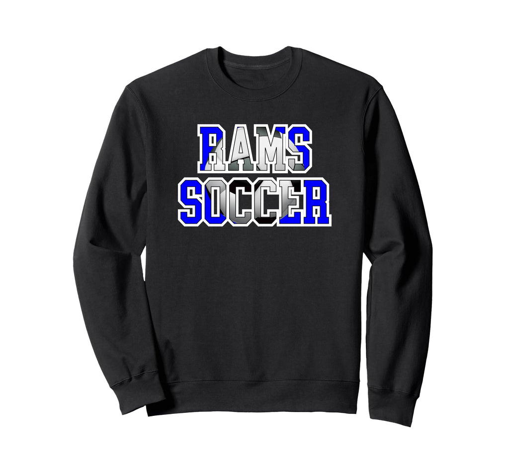 Rams Soccer Mom Game Day Mascot Sweatshirt - Casual Everyday Wear Unisex