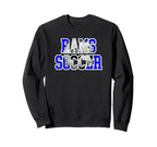 Rams Soccer Mom Game Day Mascot Sweatshirt - Casual Everyday Wear Unisex