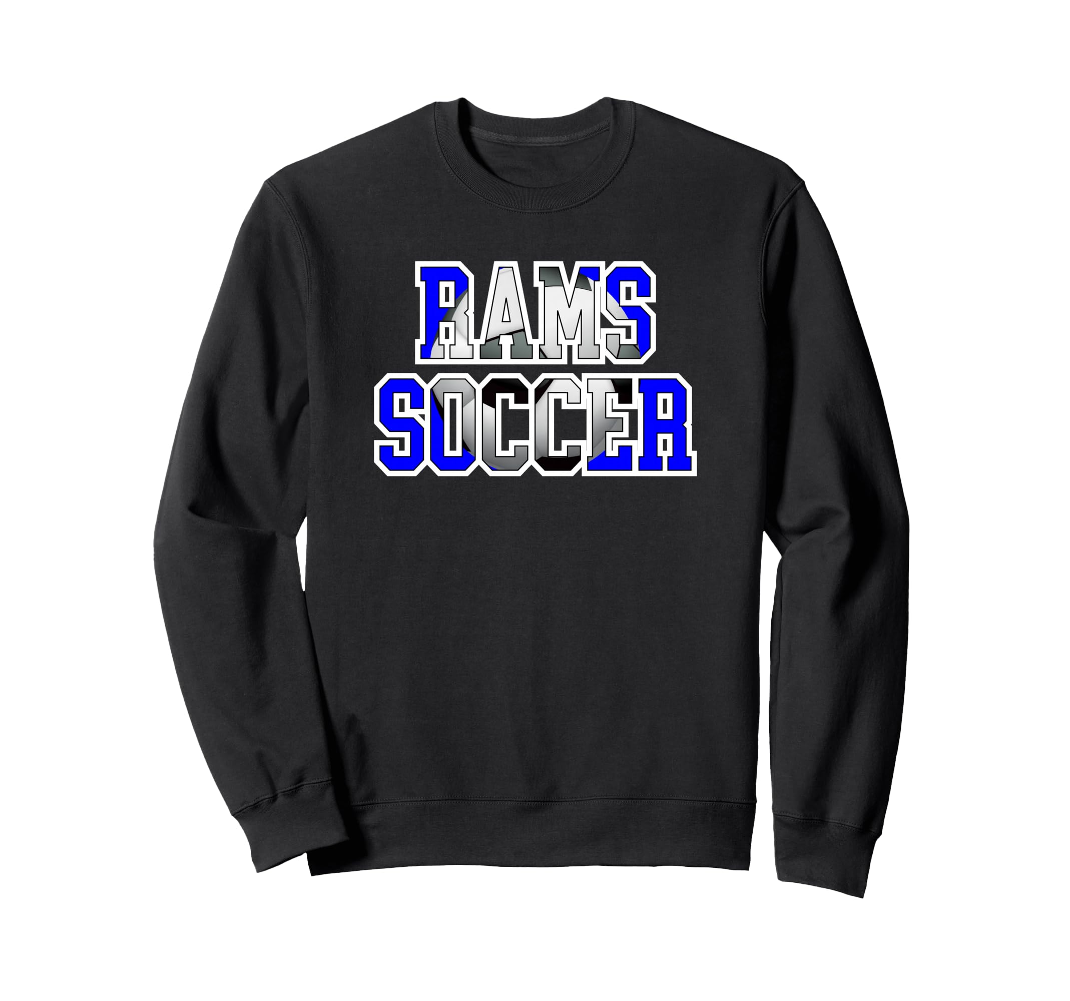 Rams Soccer Mom Game Day Mascot Sweatshirt - Casual Everyday Wear Unisex