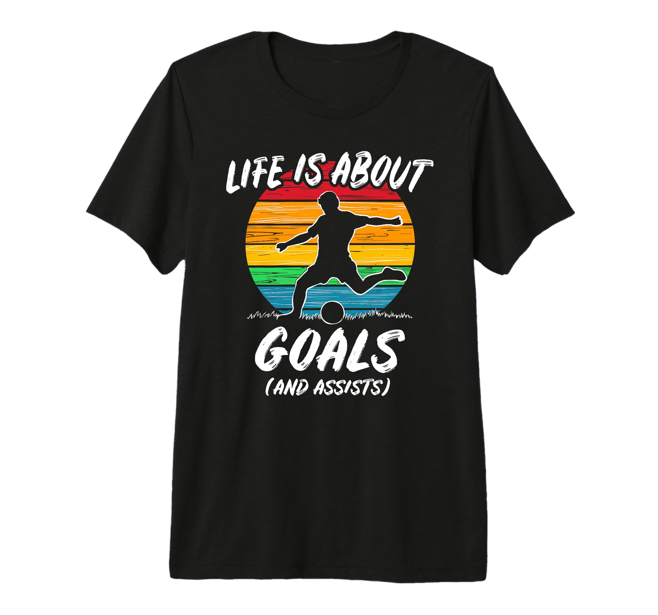 Funny Soccer Life Is About Goals Gift T-Shirt - Graphic Print Men Women