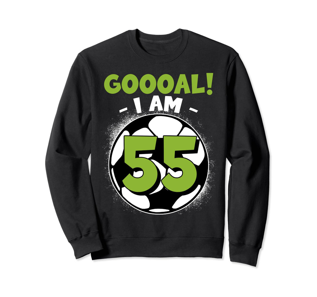 55 Year Old Birthday Soccer Themed Sweatshirt - Streetwear Style Unisex