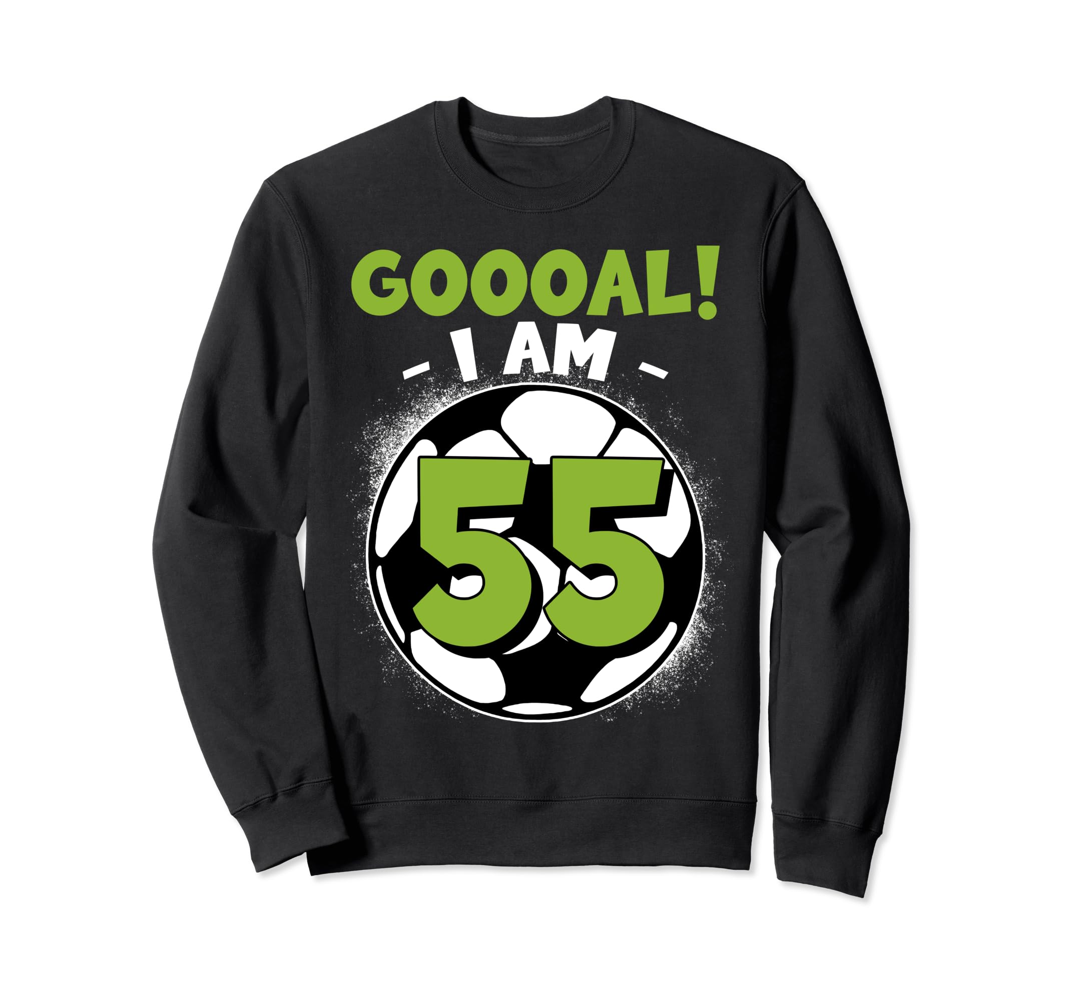 55 Year Old Birthday Soccer Themed Sweatshirt - Streetwear Style Unisex