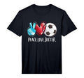 Soccer Player Soccer Fan Peace Love T-Shirt - Aesthetic Graphic Men Women