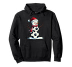 Funny Football Soccer Snowman Hoodie - Custom Art Print Men Women