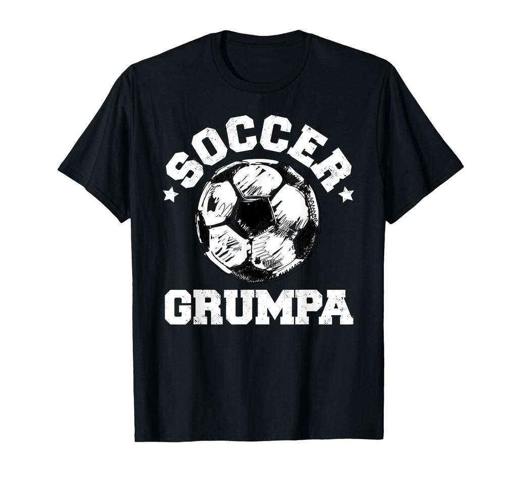 Soccer Grumpa Soccer Ball Distressed Funny T-Shirt - Trendy Graphic Unisex