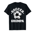 Soccer Grumpa Soccer Ball Distressed Funny T-Shirt - Trendy Graphic Unisex