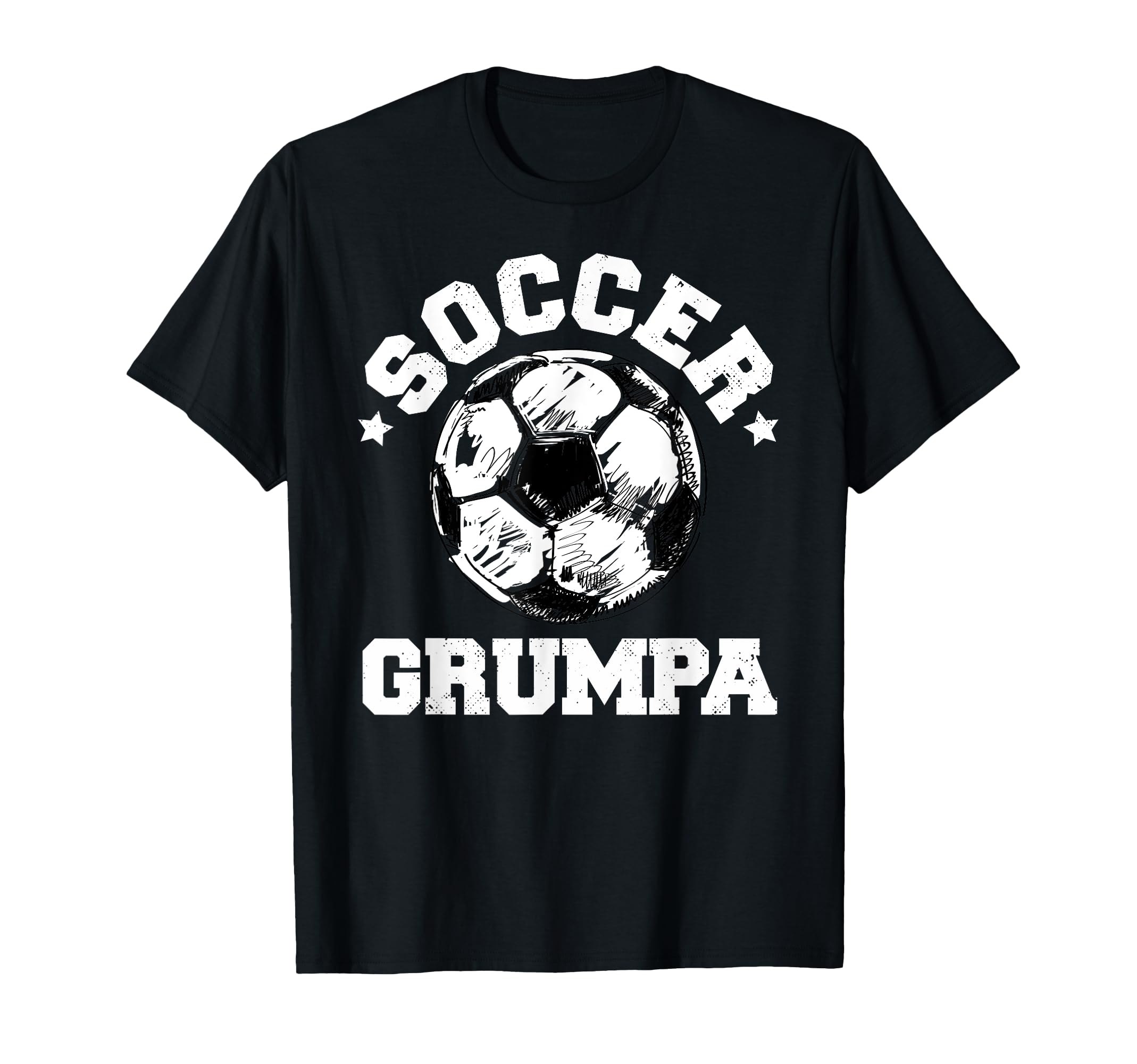 Soccer Grumpa Soccer Ball Distressed Funny T-Shirt - Trendy Graphic Unisex