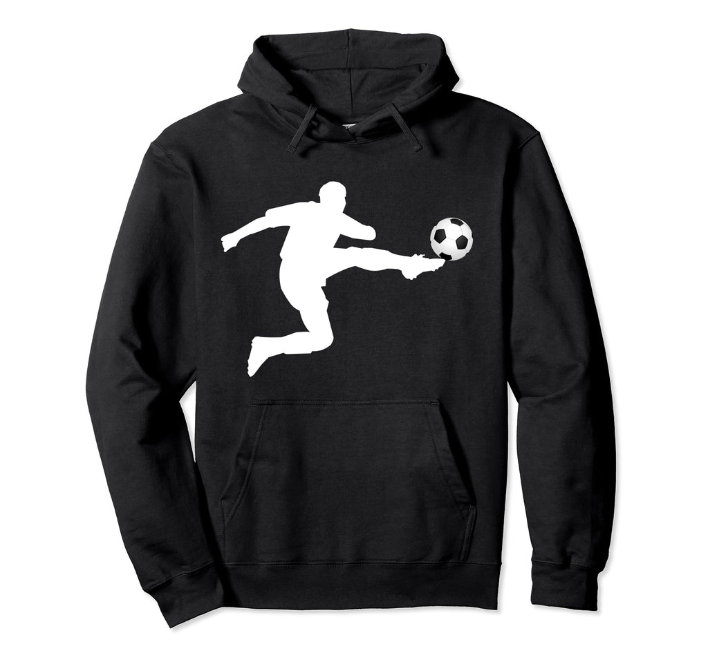 Soccer Striker Silhouette Hoodie - Graphic Print Men Women