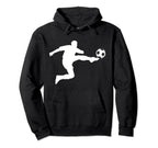 Soccer Striker Silhouette Hoodie - Graphic Print Men Women