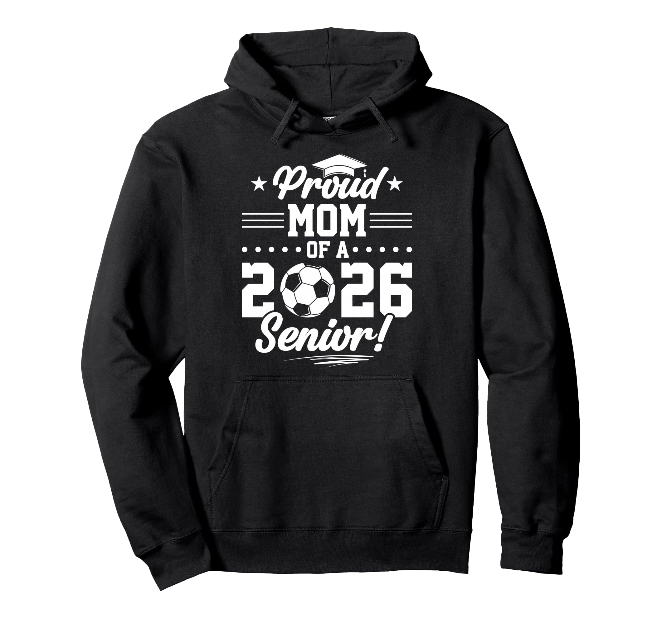 Proud Mom 2026 Senior Soccer Graduate Hoodie - Minimalist Print Men Women