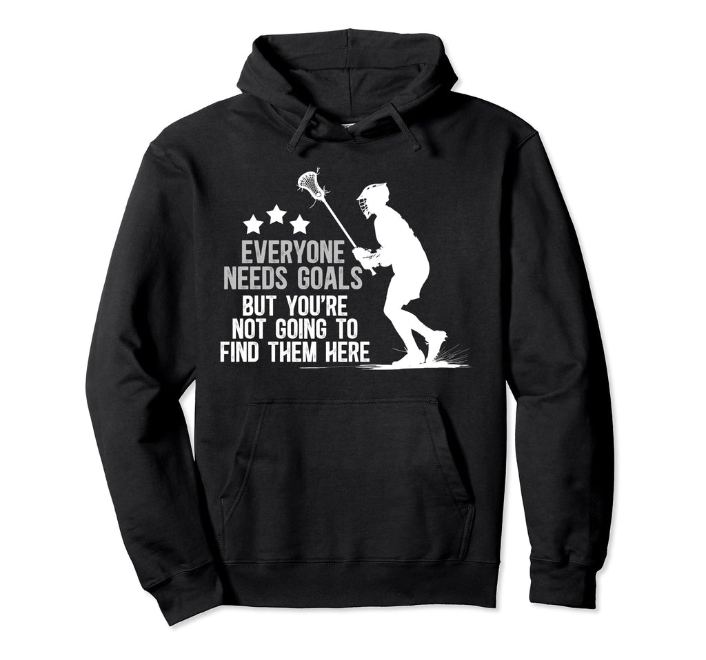 Lacrosse Keeper Funny Lacrosse Hoodie - Minimalist Print Men Women