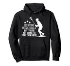 Lacrosse Keeper Funny Lacrosse Hoodie - Minimalist Print Men Women