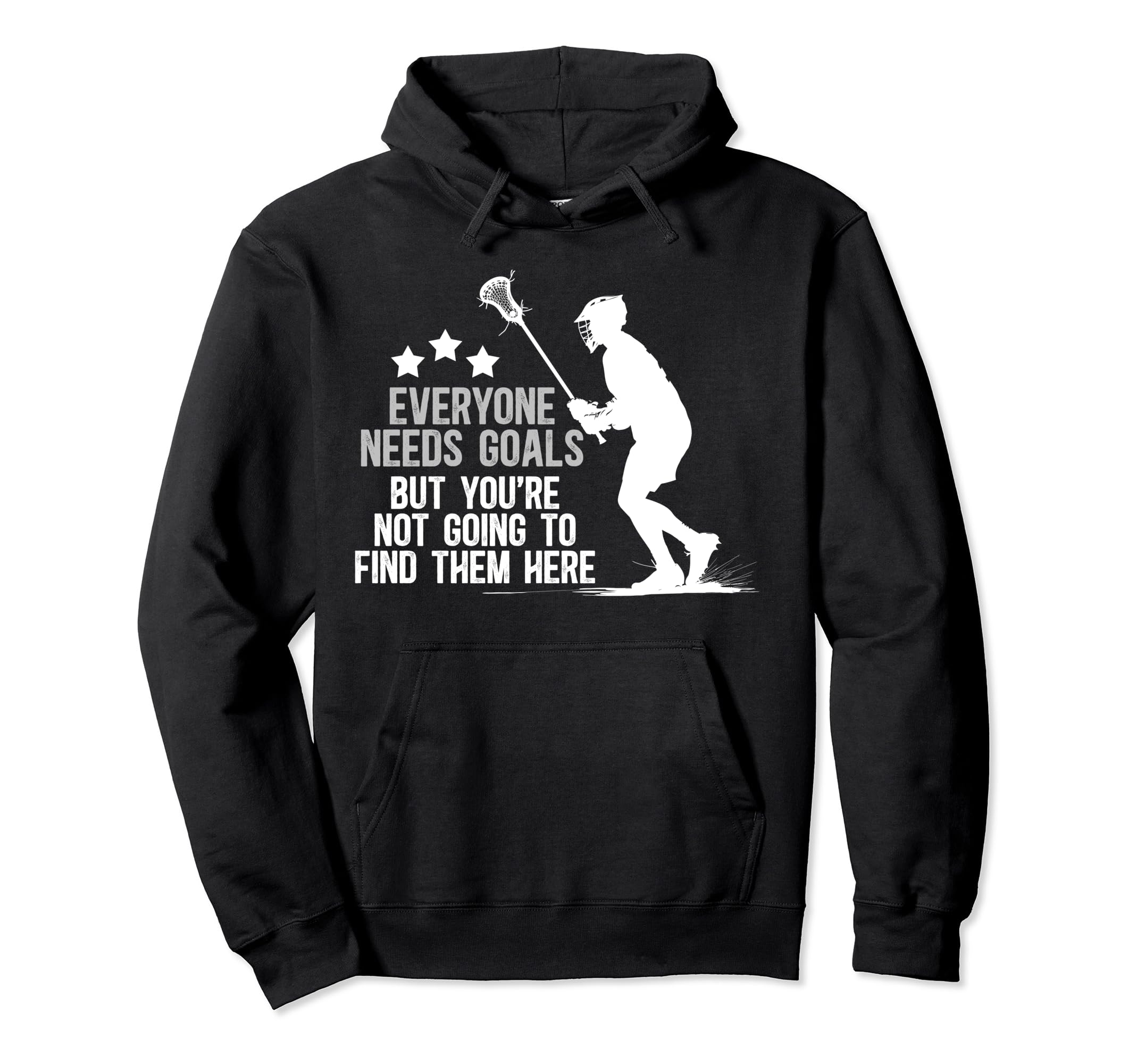 Lacrosse Keeper Funny Lacrosse Hoodie - Minimalist Print Men Women