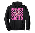 Goals Soccer Coquette Bow Hoodie - Trendy Graphic Unisex