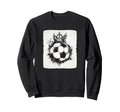 Funny Crowned Soccer Ball Costume And Sweatshirt - Streetwear Style Unisex