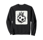 Funny Crowned Soccer Ball Costume And Sweatshirt - Streetwear Style Unisex