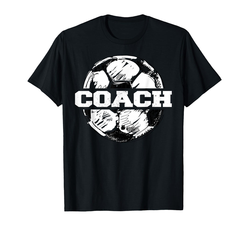 Soccer Coach Soccer Ball Split Funny T-Shirt - Minimalist Print Unisex