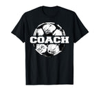 Soccer Coach Soccer Ball Split Funny T-Shirt - Minimalist Print Unisex