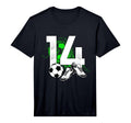 14Th Birthday Soccer Player Football 14 T-Shirt - Custom Art Print Unisex