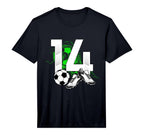 14Th Birthday Soccer Player Football 14 T-Shirt - Custom Art Print Unisex