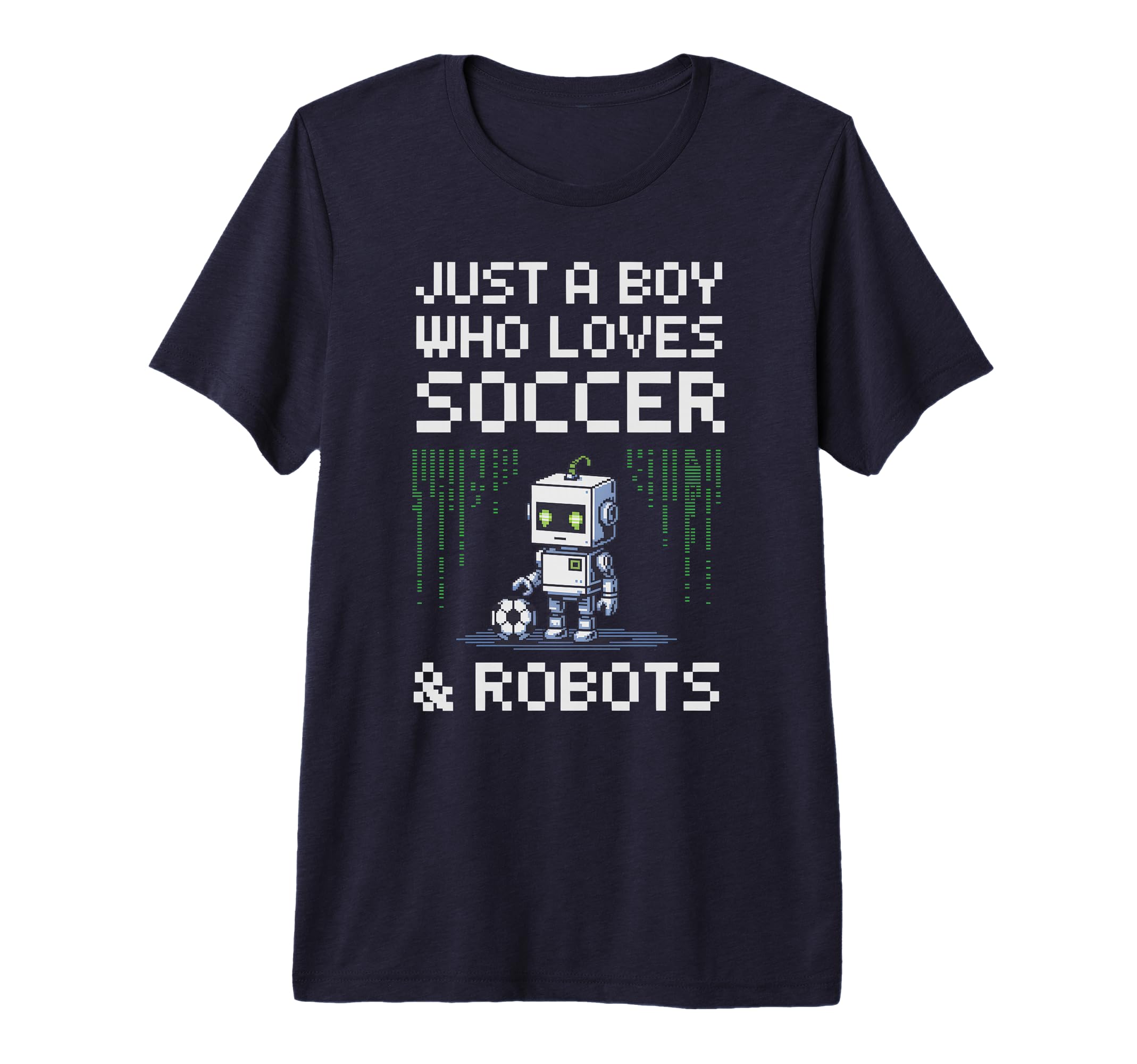 Kawaii Just Who Loves Soccer Robots T-Shirt - Streetwear Style Men Women