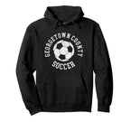 Georgetown County Soccer Distressed Hoodie - Fun Novelty Design for Adults
