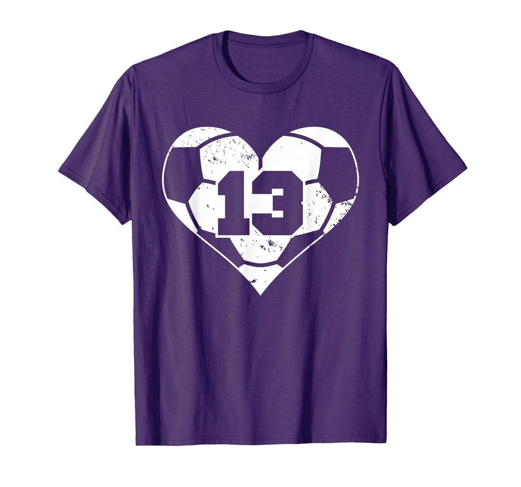Soccer Number 13 Jersey Funny Soccer T-Shirt - Novelty Apparel Men Women